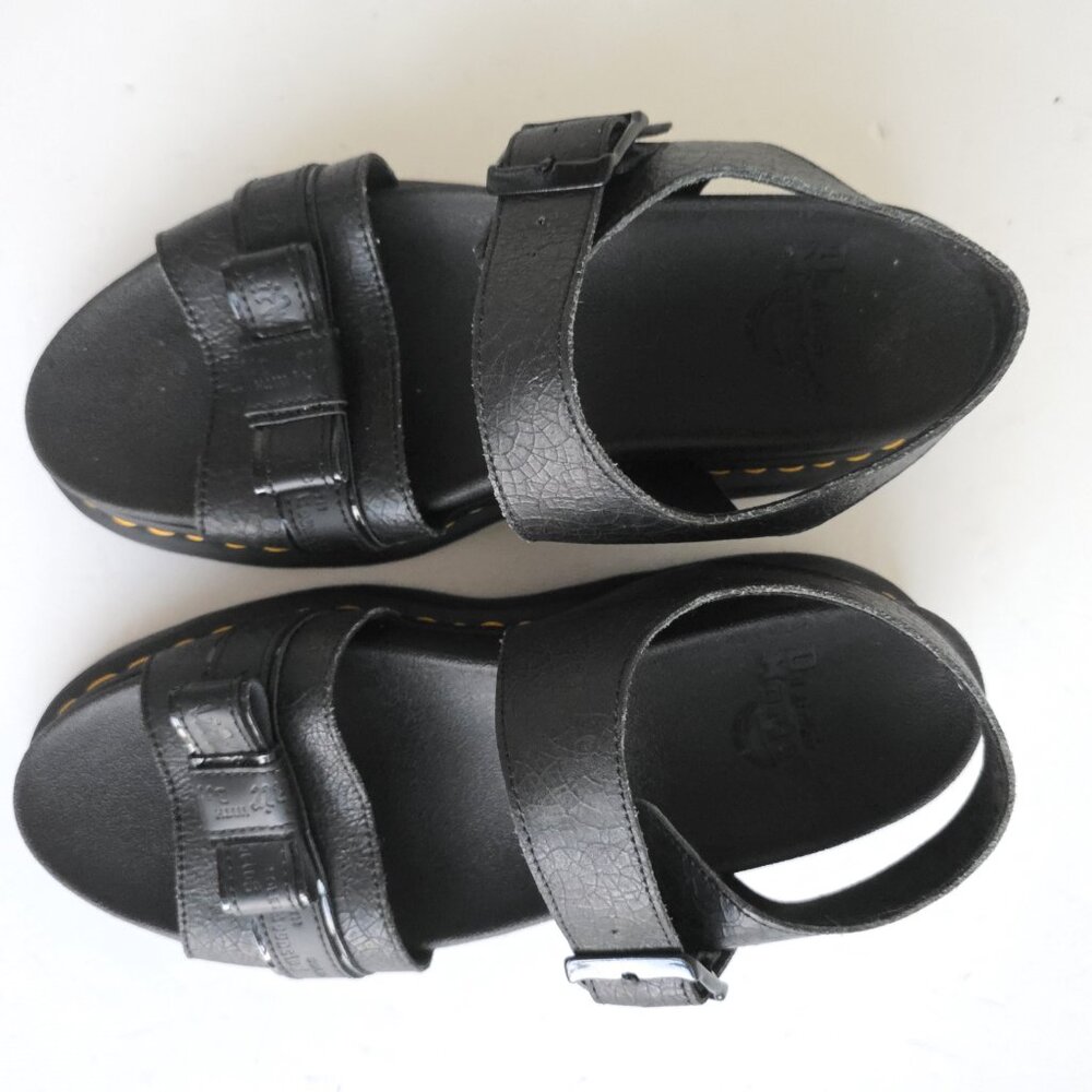 Doc Marten's Romi Crackle black leather sandals - Picture 4 of 12